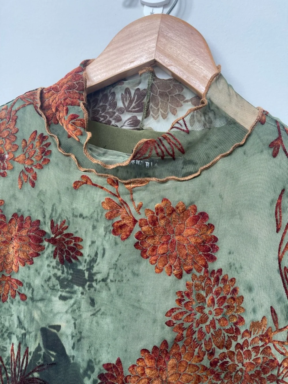 DISTURBIA | Rosaleigh Mesh Flocked Velour Midaxi Dress Whimsigoth Fairy Grunge - Picture 4 of 9